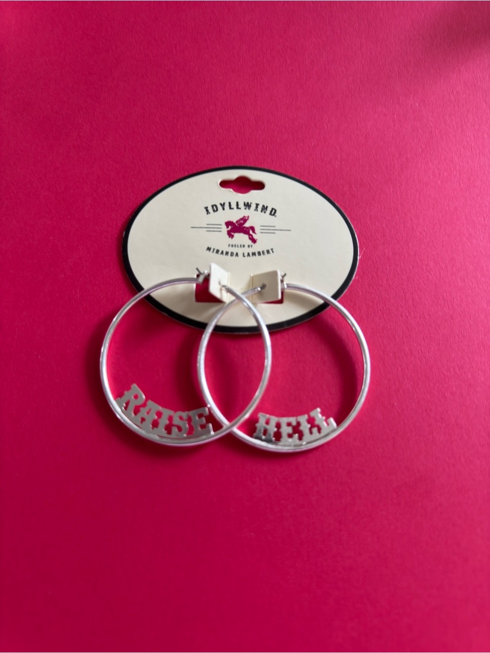 2” Idyllwind Silver 'Raise Hell' Hoop Earrings